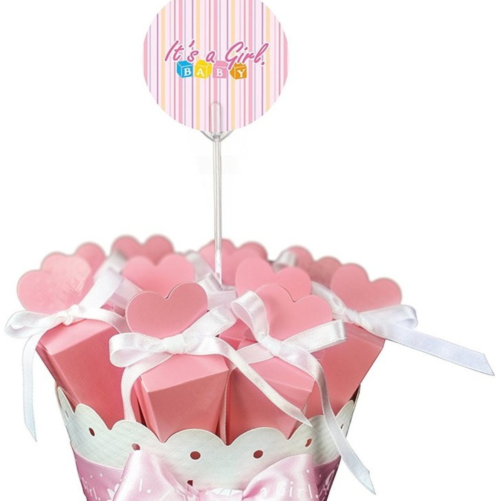 Baby Shower Centerpiece Bouquet 12 Favor Boxes